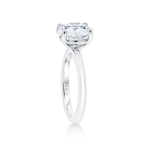 Made to Order 3 Carat F VS Round Brilliant Cut Lab Grown Diamond Solitaire Engagement Ring