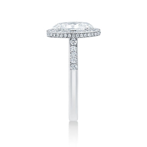 2.01 Carat Oval Cut Diamond Halo Engagement Ring