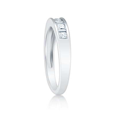 Baguette & Princess Cut Diamond Band