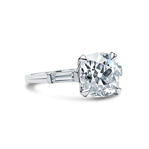 Old Mine Cut Diamond Engagement Ring