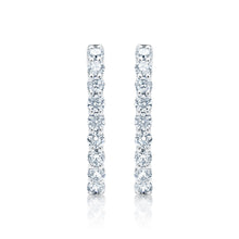 Load image into Gallery viewer, 10 CTTW G VS Diamond Inside Outside Hoop Earrings