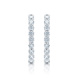 Diamond Inside Outside Hoop Earrings