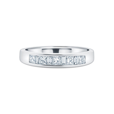 Baguette & Princess Cut Diamond Band