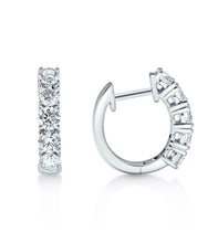 Load image into Gallery viewer, 1.55 Carat Total Weight Diamond Hoop Earrings