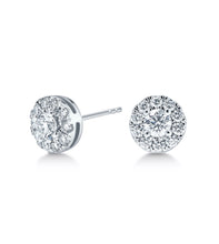 Load image into Gallery viewer, 1 Carat Diamond Cluster Earrings