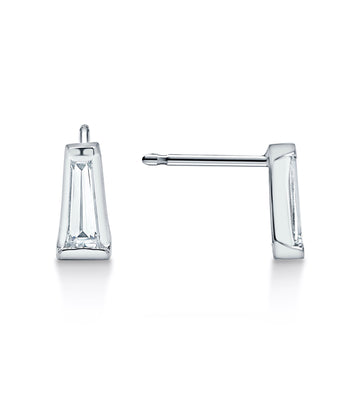 Baguette cut Diamond Stud Earrings