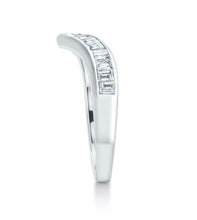 Load image into Gallery viewer, Vintage Platinum &amp; Diamond Baguette Cut Diamond Band