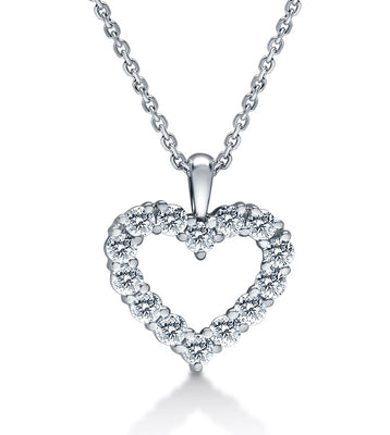 Diamond Open Heart Necklace