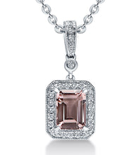 Load image into Gallery viewer, Morganite and Diamond Necklace