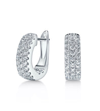 Load image into Gallery viewer, Diamond Pave Hoop Earrings