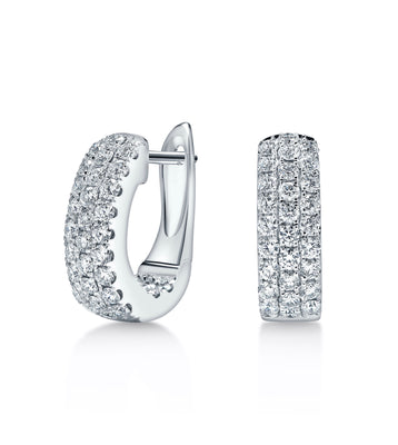 Diamond Pave Hoop Earrings