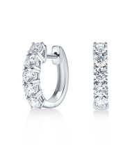 Load image into Gallery viewer, 1.55 Carat Total Weight Diamond Hoop Earrings