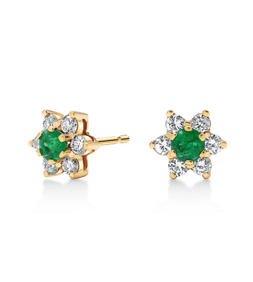 Emerald & Diamond Earrings