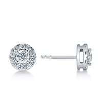 Load image into Gallery viewer, 1 Carat Diamond Cluster Earrings