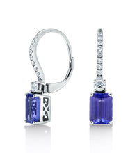 Load image into Gallery viewer, Tanzanite &amp; Diamond Earrings