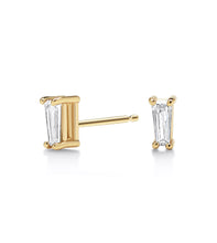 Load image into Gallery viewer, Baguette Cut Diamond Stud Earrings