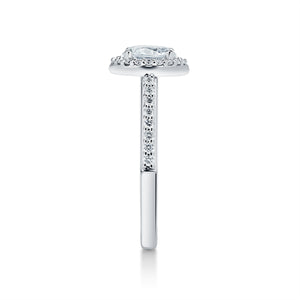 1.82 Carat Lab Grown Diamond & Platinum Halo Engagement Ring
