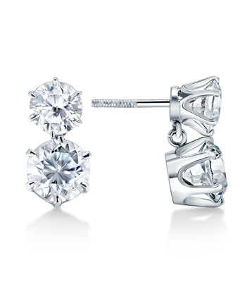 Vintage Zircon Dangly Earrings