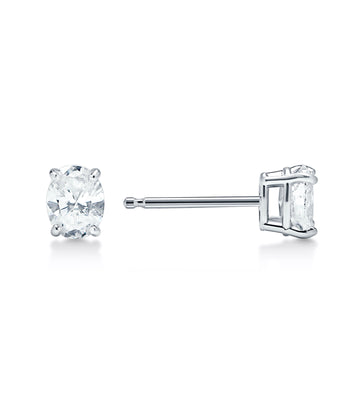 Oval Diamond Studs