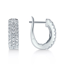 Load image into Gallery viewer, Diamond Pave Hoop Earrings
