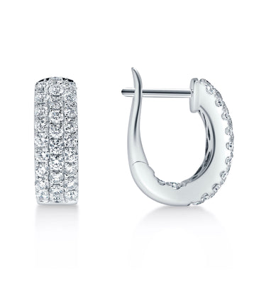 Diamond Pave Hoop Earrings