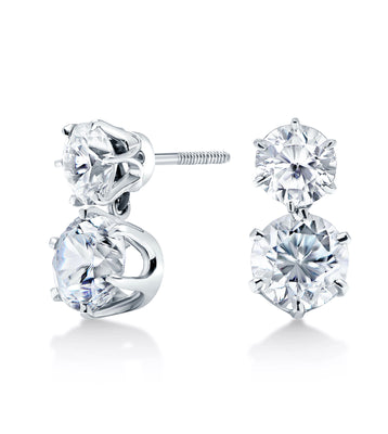 Vintage Zircon Dangly Earrings