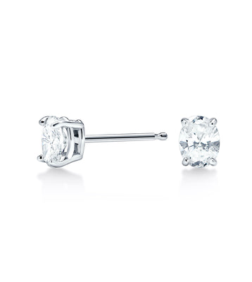 Oval Diamond Studs