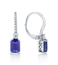 Load image into Gallery viewer, Tanzanite &amp; Diamond Earrings