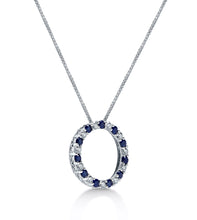 Load image into Gallery viewer, Sapphire &amp; Diamond Circle Necklace