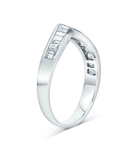 Load image into Gallery viewer, Vintage Platinum &amp; Diamond Baguette Cut Diamond Band