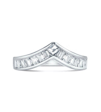Load image into Gallery viewer, Vintage Platinum &amp; Diamond Baguette Cut Diamond Band