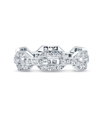 1920's Antique Diamond & Platinum Eternity Band