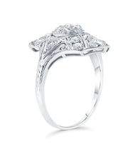 Load image into Gallery viewer, Vintage Diamond Dinner Ring with Filigree