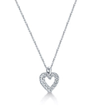 Load image into Gallery viewer, Diamond Open Heart Necklace