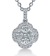 Load image into Gallery viewer, 1 Carat Floral Motif Diamond Necklace