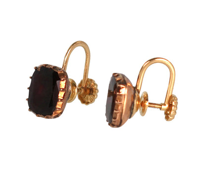 Circa 1800 Victorian Garnet Earrings