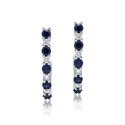 Diamond & Sapphire Hoops