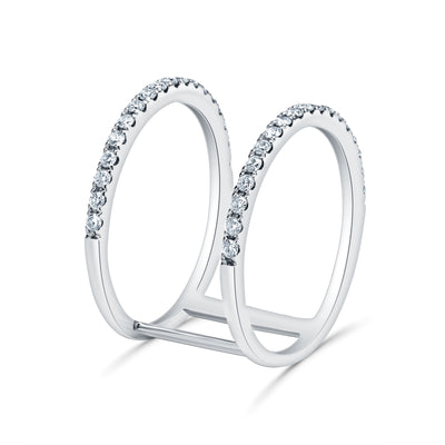 Djula Graphique Double Band Phalanx Ring