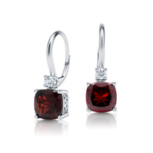 Load image into Gallery viewer, Garnet &amp; Diamond Earrings