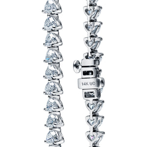 9 Carat Heart Diamond Tennis Bracelet