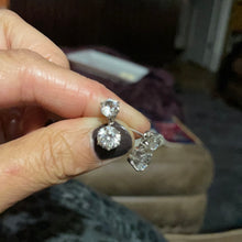 Load image into Gallery viewer, Vintage Zircon Dangly Earrings