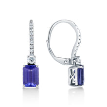 Load image into Gallery viewer, Tanzanite &amp; Diamond Earrings