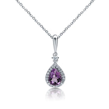Load image into Gallery viewer, Amethyst &amp; Diamond Necklace