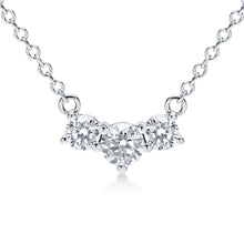 Load image into Gallery viewer, 1 Carat Three Stone VS G Diamond Necklace