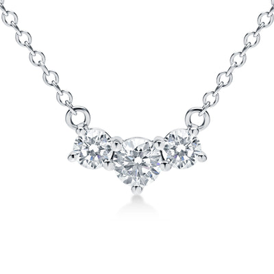 1 Carat Three Stone VS G Diamond Necklace