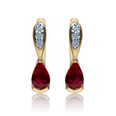 Ruby & Diamond Earrings