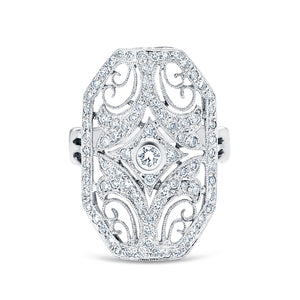 Diamond Filigree Cocktail Ring