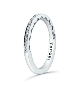 Tacori 'Crescent' Platinum & Diamond Band