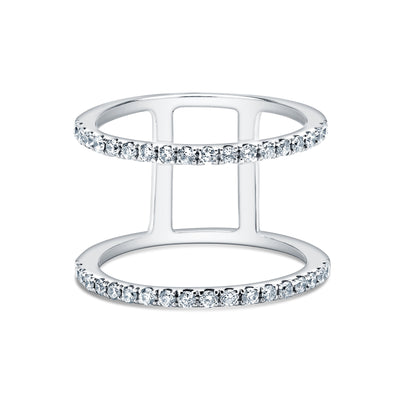 Djula Graphique Double Band Phalanx Ring