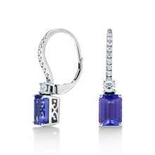 Load image into Gallery viewer, Tanzanite &amp; Diamond Earrings